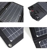 Ying Guang Caricabatterie Solare con 4 Pannelli Solari 28W -3 Porte di Ricarica - Monocristallino - Caricabatterie Solare Portatile Nero