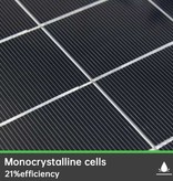 Ying Guang Solar Oplader met 4 Zonnepanelen 28W -3 Oplaadpoorten - Monokristallijn  - Draagbare Zonne-energie Batterij Lader Zwart