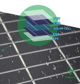 Ying Guang Solar Oplader met 4 Zonnepanelen 28W -3 Oplaadpoorten - Monokristallijn  - Draagbare Zonne-energie Batterij Lader Zwart