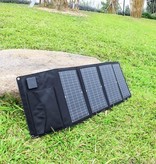 Ying Guang Caricabatterie Solare con 4 Pannelli Solari 28W -3 Porte di Ricarica - Monocristallino - Caricabatterie Solare Portatile Nero