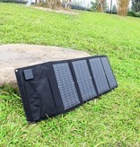 Ying Guang Solar Oplader met 4 Zonnepanelen 28W -3 Oplaadpoorten - Monokristallijn  - Draagbare Zonne-energie Batterij Lader Zwart