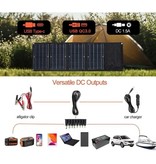 Ying Guang Cargador Solar con 4 Paneles Solares 28W -3 Puertos de Carga - Monocristalino - Cargador de Baterías Solar Portátil Negro