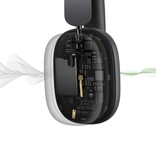 Baseus H1 Hybrid Wireless Headphones with Microphone - Bluetooth 5.2 Wireless Headset Black