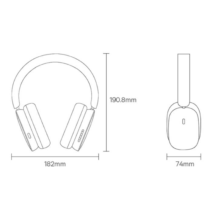Casque sans fil hybride Baseus H1 avec microphone - Bluetooth 5.2