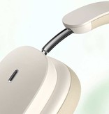 Baseus Cuffie wireless ibride H1 con microfono - Cuffie wireless Bluetooth 5.2 bianche