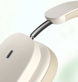Baseus Hybrydowe Bezprzewodowe Słuchawki H1 z Mikrofonem - Bezprzewodowy Zestaw Słuchawkowy Bluetooth 5.2 Biały
