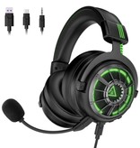 EKSA AUX/USB/Type C Gaming Headset – Für PS4/XBOX/Switch/PC 7.1 Surround Sound – Kopfhörer Kopfhörer mit Mikrofon Schwarz