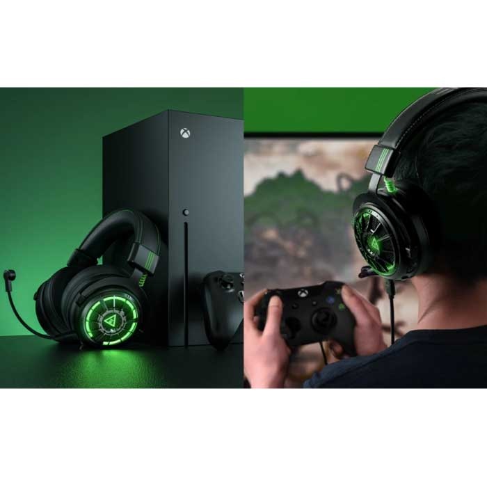 EKSA AUX/USB/Type C Gaming Headset - For PS4/XBOX/Switch/PC 7.1 Surround Sound - Headphones Headphones w/ Microphone Black