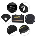 Suaoki Cargador Solar con 9 Paneles Solares 60W para Laptops -2 Puertos de Carga / Cargador Solar para Laptop 10 en 1