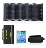 Suaoki Cargador Solar con 9 Paneles Solares 60W para Laptops -2 Puertos de Carga / Cargador Solar para Laptop 10 en 1
