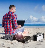 Suaoki Solar Oplader met 9 Zonnepanelen 60W voor Laptops -2 Oplaadpoorten / 10-in-1 Laptop Lader op Zonne-energie