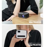 Stuff Certified® Proiettore LED T20 - Mini Beamer Home Media Player Nero