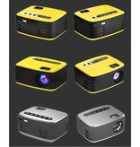 Stuff Certified® Projektor LED T20 - Domowy odtwarzacz multimedialny Mini Beamer, czarny