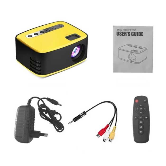 T20 LED Beamer - Mini Beamer Home Media Player Schwarz - Copy