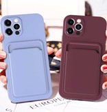 XDAG Funda con tarjetero para iPhone 13 Mini - Funda tipo cartera con ranura para tarjetas Blanca