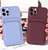 XDAG iPhone 7 Card Holder Case - Wallet Card Slot Cover Blanc
