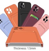 XDAG iPhone 12 Pro Max Card Holder Case - Wallet Card Slot Cover Rouge