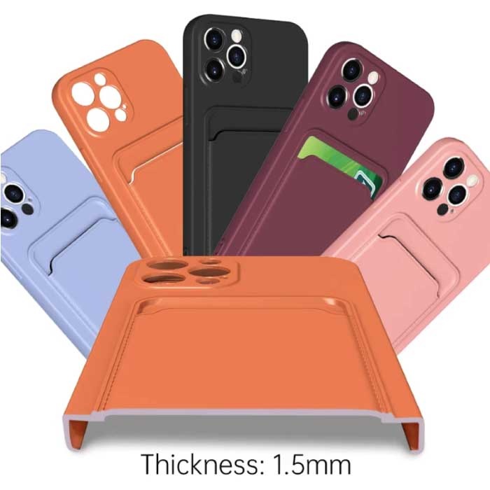 XDAG Funda con tarjetero para iPhone XS Max - Funda tipo cartera con ranura para tarjetas Naranja