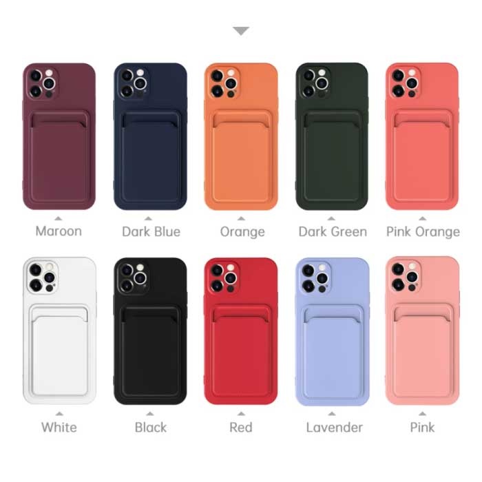 XDAG Funda con tarjetero para iPhone XS Max - Funda tipo cartera con ranura para tarjetas Naranja