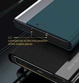 NEW DESIGN Samsung S21 Ultra Magnetic Flip Case - Luksusowe Etui Białe