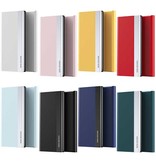NEW DESIGN Samsung S22 Magnetische Flip Case - Luxe Hoesje Cover Wit