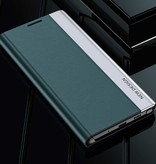 NEW DESIGN Xiaomi Redmi Note 9 Magnetic Flip Case - Luxury Case Cover Schwarz