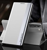 NEW DESIGN Étui à Rabat Magnétique pour Xiaomi Redmi Note 9 Pro Max - Housse de Luxe BlancÉtui à Rabat Magnétique pour Xiaomi Redmi Note 9 Pro Max - Housse de Luxe Blanc