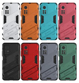 BIBERCAS Xiaomi Redmi Note 9 Pro Case with Kickstand - Shockproof Armor Case Cover Red