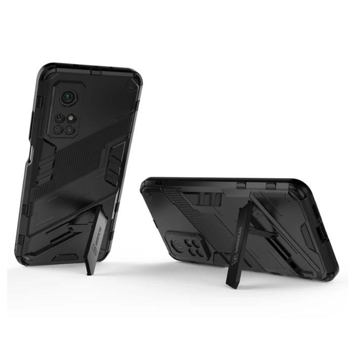 BIBERCAS Xiaomi Redmi Note 9 Hülle mit Kickstand - Stoßfester Armor Case Cover Grün