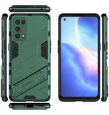 BIBERCAS Xiaomi Poco X3 Pro Hoesje met Kickstand - Shockproof Armor Case Cover Groen