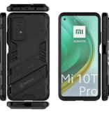 BIBERCAS Custodia Xiaomi Poco F3 con cavalletto - Custodia protettiva antiurto nera
