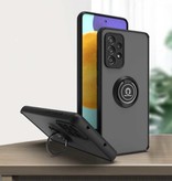 Stuff Certified® Funda para Samsung Galaxy Note 20 Ultra con soporte de anillo e imán - Funda a prueba de golpes negra