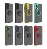 Stuff Certified® Etui Samsung Galaxy S22 z podpórką z pierścieniem i magnesem - Pokrowiec odporny na wstrząsy Czarny