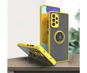 Funda Case para Xiaomi Redmi 12 Ahumado con Anillo Amarillo