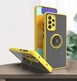 Stuff Certified® Etui Samsung Galaxy Note 10 z podpórką z pierścieniem i magnesem - Pokrowiec odporny na wstrząsy, żółty