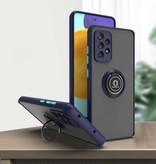 Stuff Certified® Samsung Galaxy S9 Hülle mit Ring Kickstand und Magnet - Stoßfest Cover Case Blau