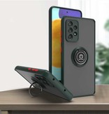 Stuff Certified® Samsung Galaxy S10 Plus Hülle mit Ring Kickstand und Magnet - Stoßfest Cover Case Dunkelgrün