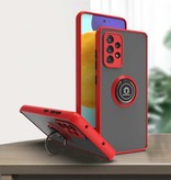 Stuff Certified® Funda para Samsung Galaxy S22 con soporte de anillo e imán - Funda a prueba de golpes roja