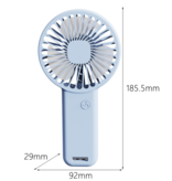 Xiaomi Oplaadbare Draagbare Ventilator - Handventilator op Batterij met Telefoonhouder Blauw