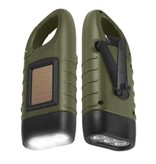 FangNymph Latarka solarna z dynamem - bateria 3 LED / 40mAh czarna