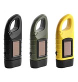 FangNymph Torcia Solare con Dinamo - 3 LED / Batteria 40mAh Verde