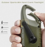 FangNymph Solar Powered Flashlight with Dynamo - 3 LED / 40mAh Battery Green