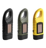 FangNymph Solar Powered Flashlight with Dynamo - 3 LED / 40mAh Battery Yellow