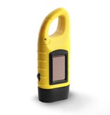 FangNymph Solar Powered Flashlight with Dynamo - 3 LED / 40mAh Battery Yellow