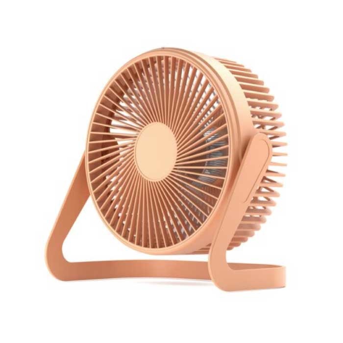 Ventilador de escritorio portátil - Ventilador de mano giratorio de 360° Naranja