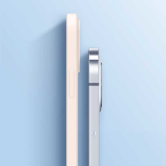 ASTUBIA Custodia in silicone quadrata per iPhone 14 Pro Max - Custodia morbida opaca Liquid Cover viola