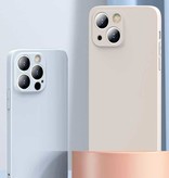 ASTUBIA iPhone SE (2020) Square Silicone Case - Soft Matte Case Liquid Cover Blue