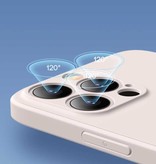 ASTUBIA Kwadratowe silikonowe etui do iPhone’a 14 Pro – miękkie, matowe etui z płynnym etui, białe