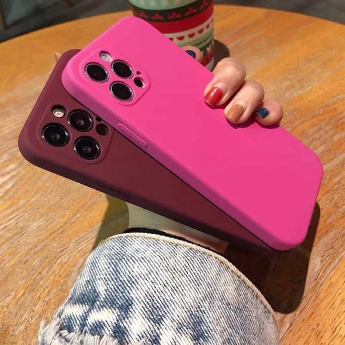 ASTUBIA Funda de silicona cuadrada para iPhone 14 - Funda mate suave Liquid Cover Púrpura claro