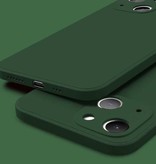 ASTUBIA Funda de silicona cuadrada para iPhone 14 Pro Max - Funda mate suave Liquid Cover Verde